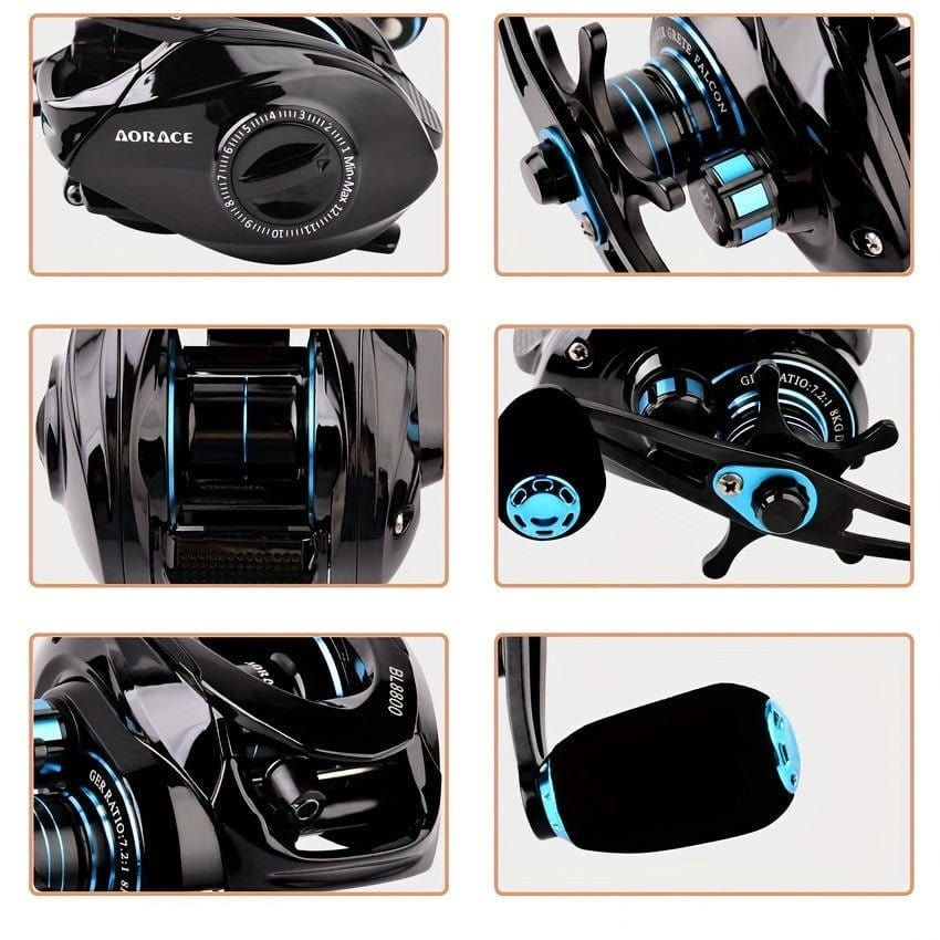 Carretilha StrikeForce 18X | Drag 8kg | 18+1 Rolamentos | 7.2:1 | Freio Magnético carretilha-strikeforce-18x-drag-8kg-181-rolamentos-721-freio-magnetico-856567