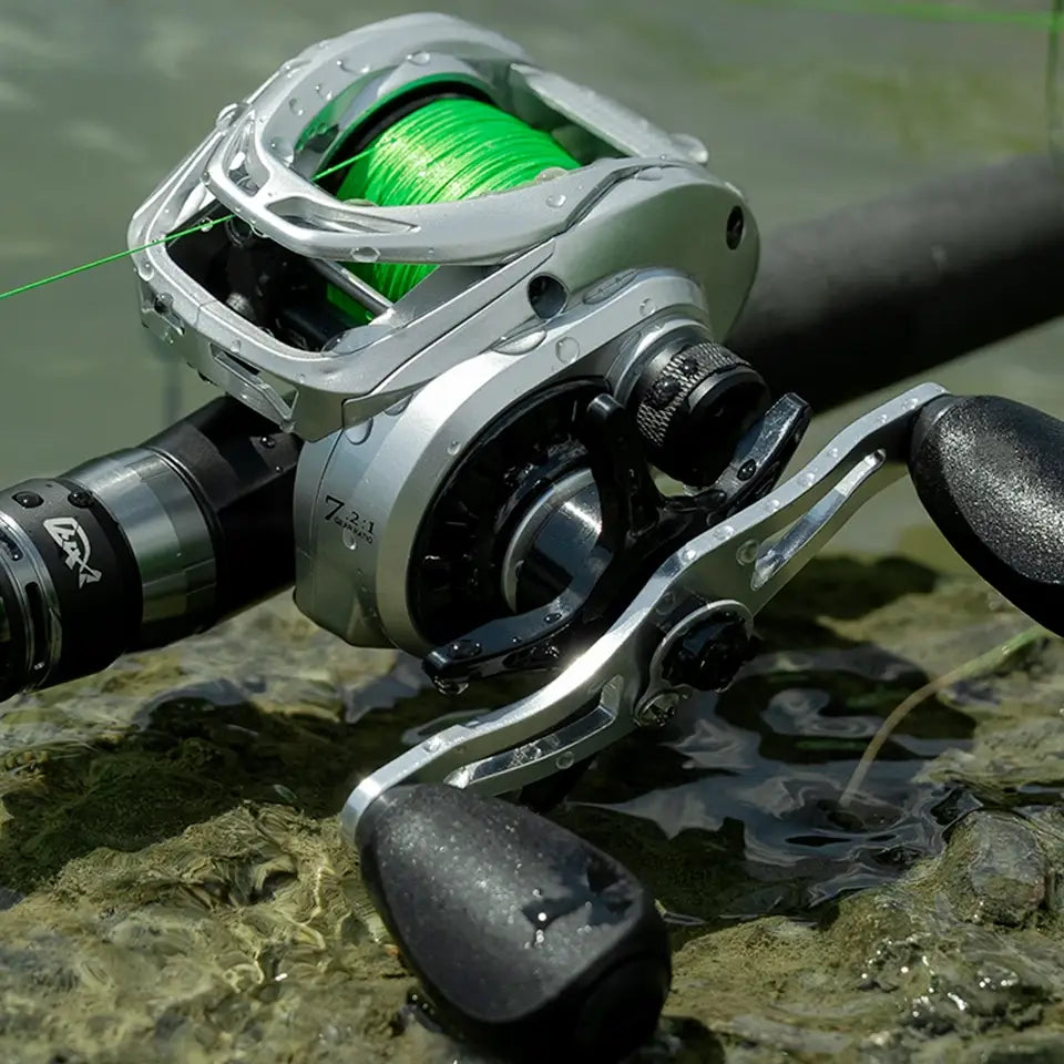 Detalhe do sistema de drag magnético da carretilha FC-2000