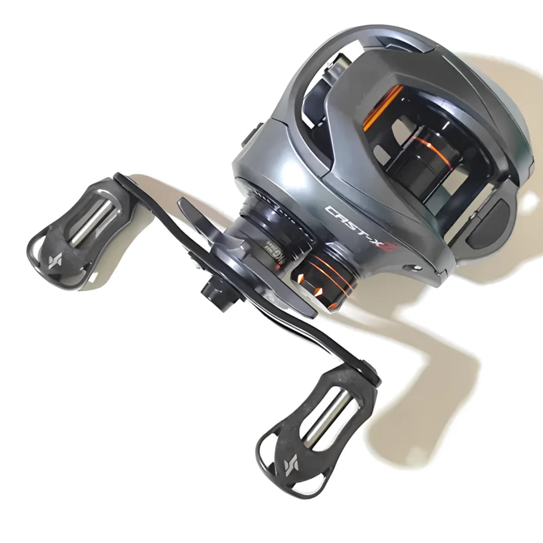 pegadores em fibra de carbono e manivela de alumínio da SEASIR Cast X